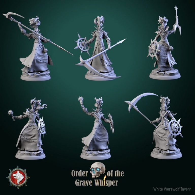 白狼酒馆——亡灵低语者——3D打印模型|White Werewolf Tavern – Order of the Grave Whisper – 3D Print Model
