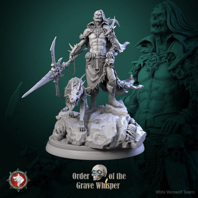 白狼酒馆——亡灵低语者——3D打印模型|White Werewolf Tavern – Order of the Grave Whisper – 3D Print Model