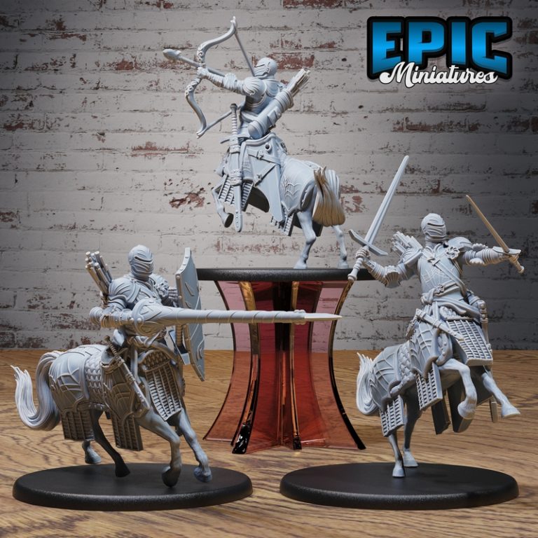 骑士与贵妇的邂逅——中世纪城堡战士3D打印模型集|Epic Miniatures – Chivalry Garden Set – Knights and Ladies Encounter – Medieval Castle Warriors Collection – 3D Print Model
