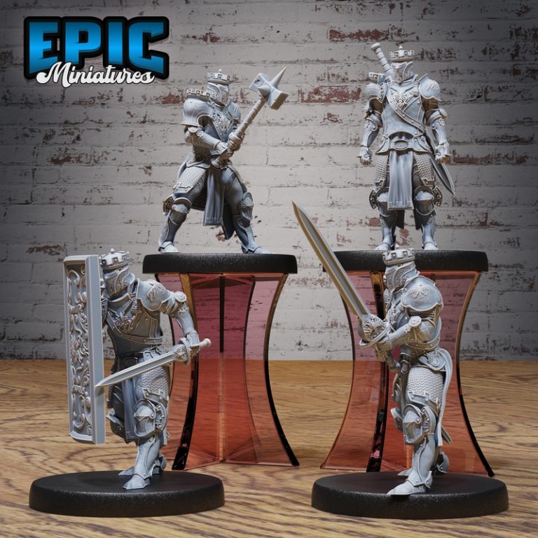 骑士与贵妇的邂逅——中世纪城堡战士3D打印模型集|Epic Miniatures – Chivalry Garden Set – Knights and Ladies Encounter – Medieval Castle Warriors Collection – 3D Print Model