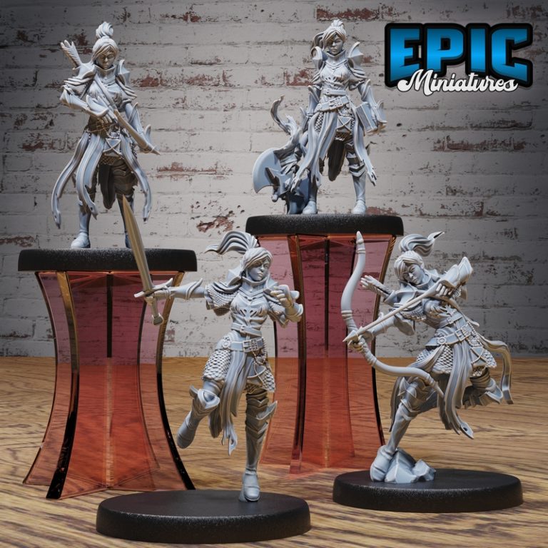 骑士与贵妇的邂逅——中世纪城堡战士3D打印模型集|Epic Miniatures – Chivalry Garden Set – Knights and Ladies Encounter – Medieval Castle Warriors Collection – 3D Print Model