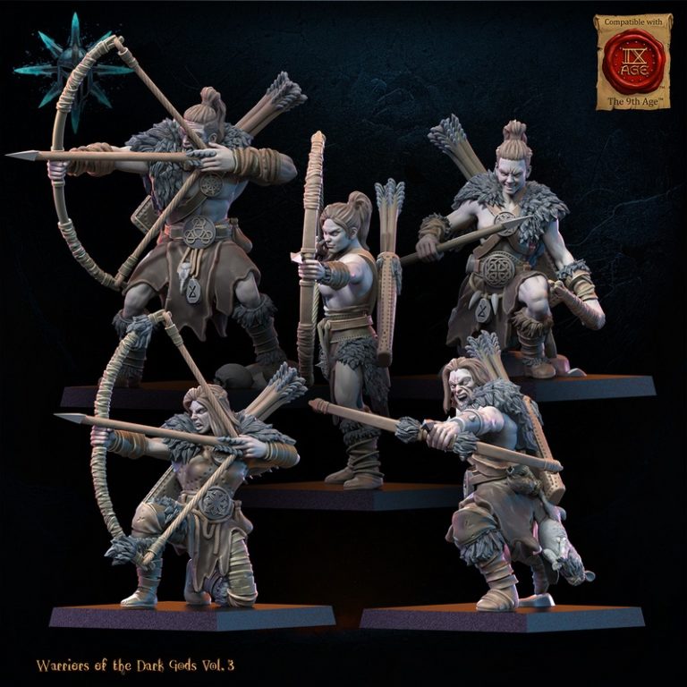 暗神战将 3D打印模型|Lost Kingdom Miniatures – Warriors of the Dark Gods Vol. 3 – 3D Print Model