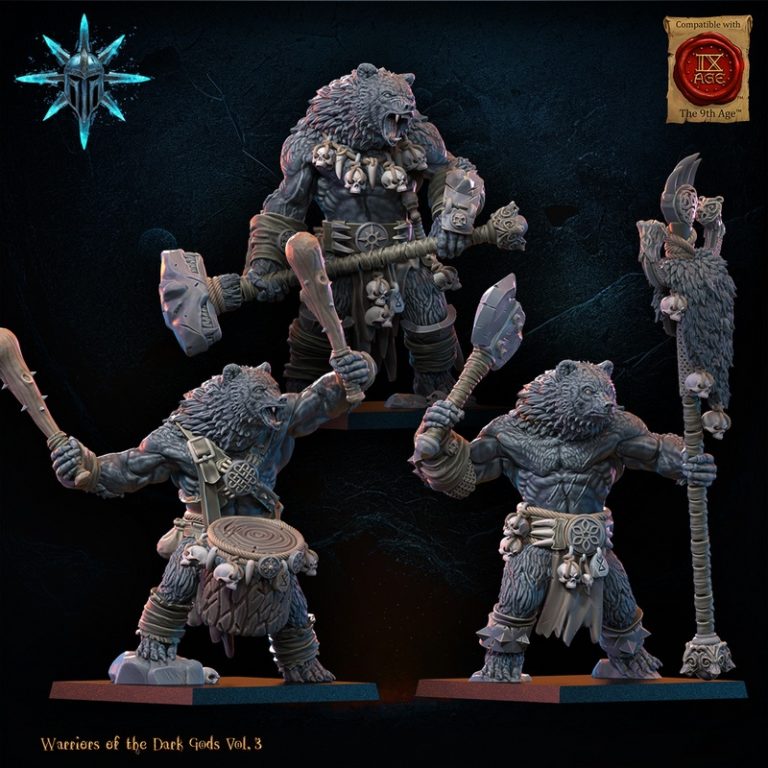 暗神战将 3D打印模型|Lost Kingdom Miniatures – Warriors of the Dark Gods Vol. 3 – 3D Print Model