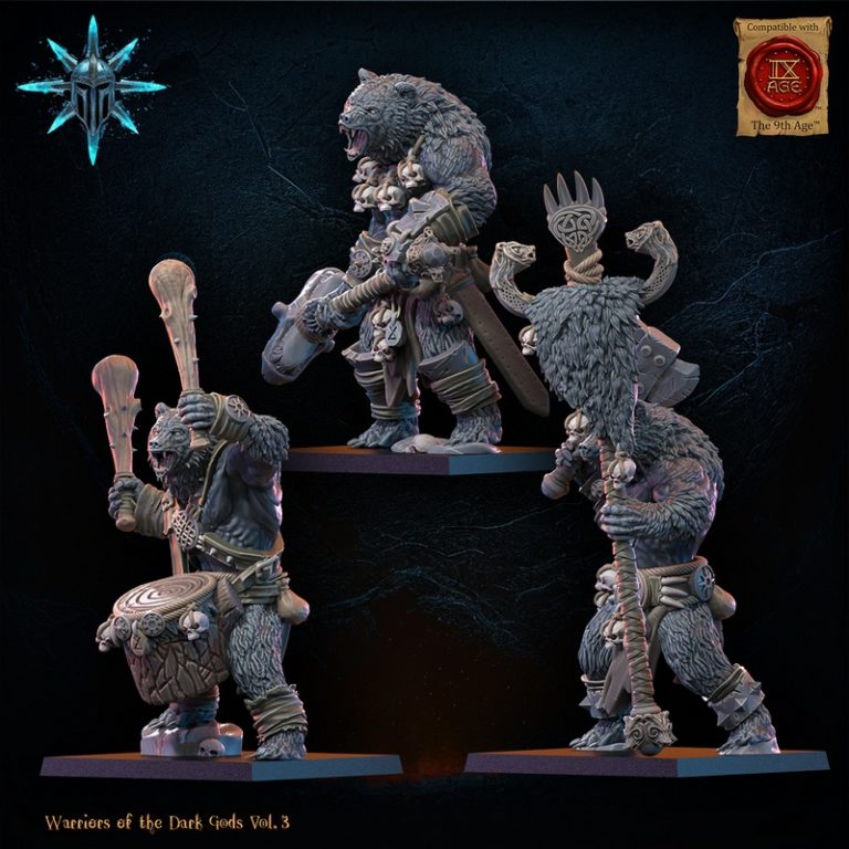 暗神战将 3D打印模型|Lost Kingdom Miniatures – Warriors of the Dark Gods Vol. 3 – 3D Print Model