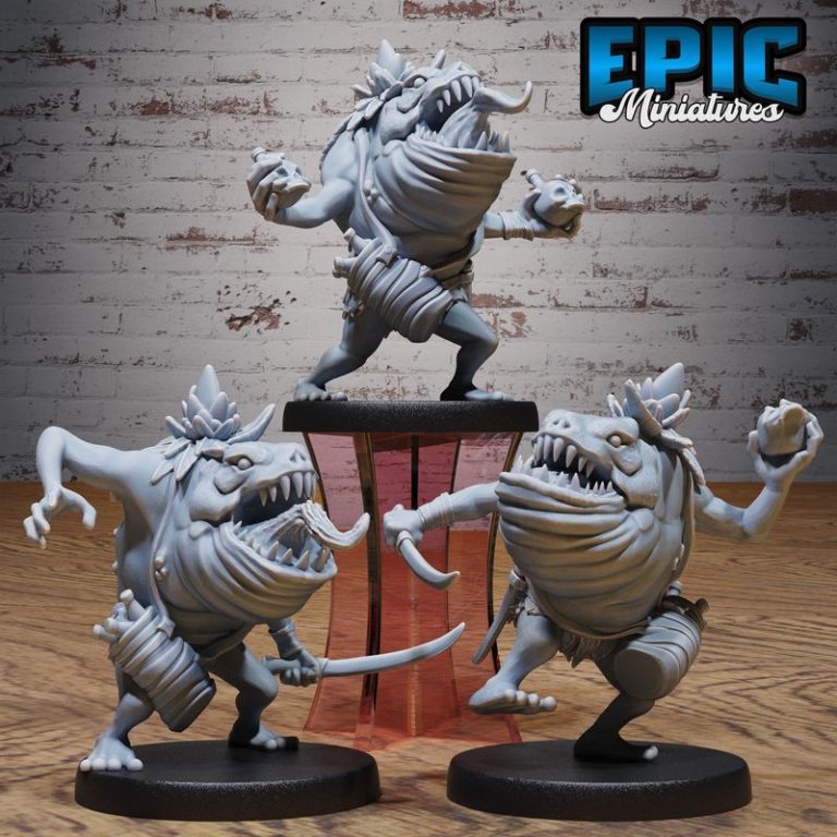 丛林狂野系列——阿兹特克幻想邂逅 3D打印模型|Epic Miniatures – Jungle Untamed Set – Fantasy Aztec Encounter – Wild Tribe Collection – 3D Print Model