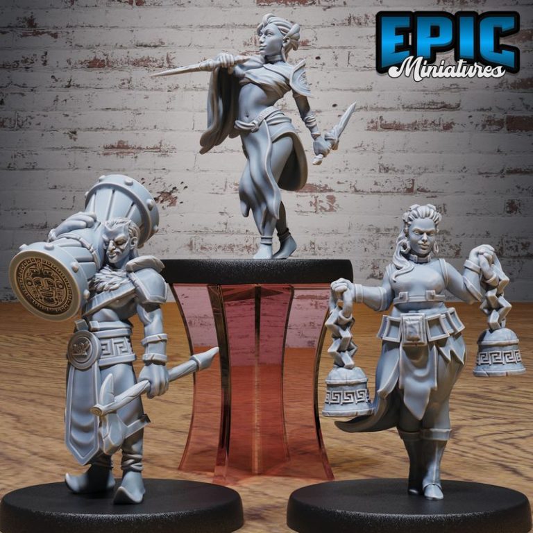 丛林狂野系列——阿兹特克幻想邂逅 3D打印模型|Epic Miniatures – Jungle Untamed Set – Fantasy Aztec Encounter – Wild Tribe Collection – 3D Print Model
