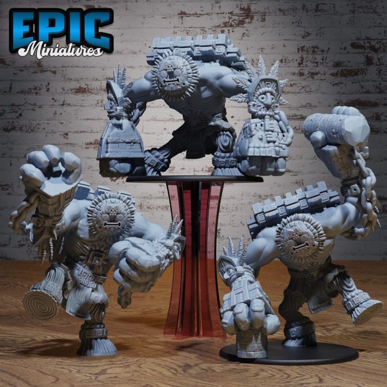 丛林狂野系列——阿兹特克幻想邂逅 3D打印模型|Epic Miniatures – Jungle Untamed Set – Fantasy Aztec Encounter – Wild Tribe Collection – 3D Print Model