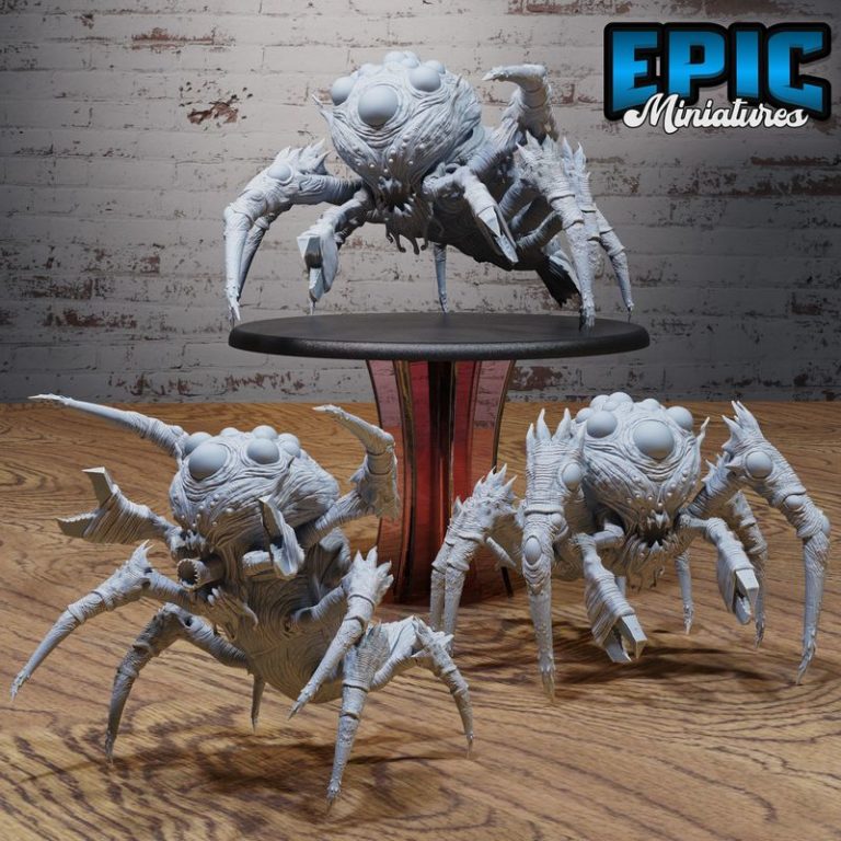 3D打印模型：星舰奇兵系列·灵能裁决者遭遇战|Epic Miniatures – Mind Attack Set – Astral Flayer Encounter – Spelljammer Collection – 3D Print Model