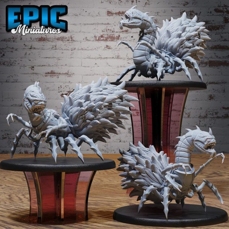 3D打印模型：星舰奇兵系列·灵能裁决者遭遇战|Epic Miniatures – Mind Attack Set – Astral Flayer Encounter – Spelljammer Collection – 3D Print Model