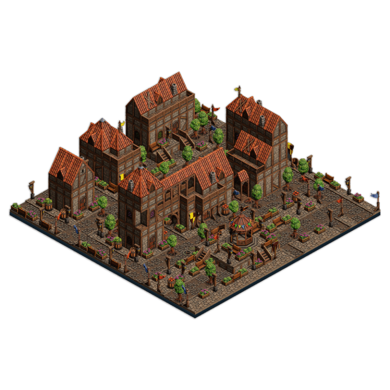 中世纪小镇3D打印模型|Dungeon Blocks – Medieval Town Part 2 – 3D Print Model