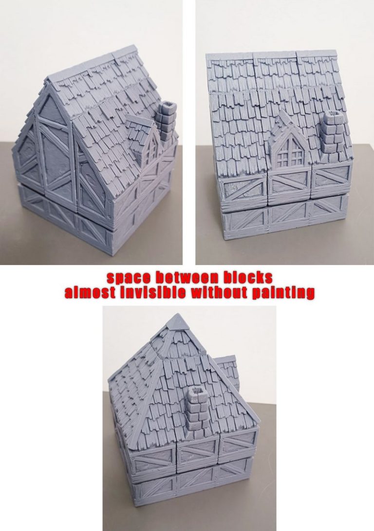 中世纪小镇3D打印模型|Dungeon Blocks – Medieval Town Part 1 – 3D Print Model