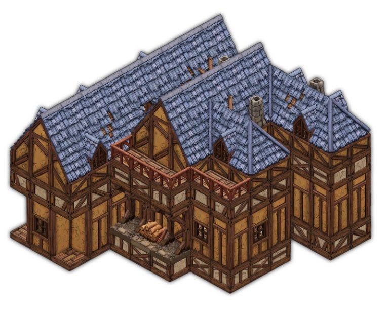 中世纪小镇3D打印模型|Dungeon Blocks – Medieval Town Part 1 – 3D Print Model