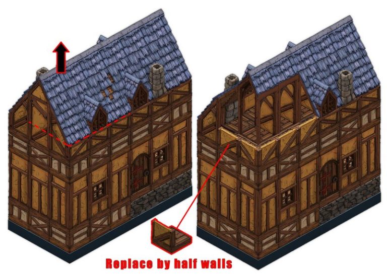 中世纪小镇3D打印模型|Dungeon Blocks – Medieval Town Part 1 – 3D Print Model