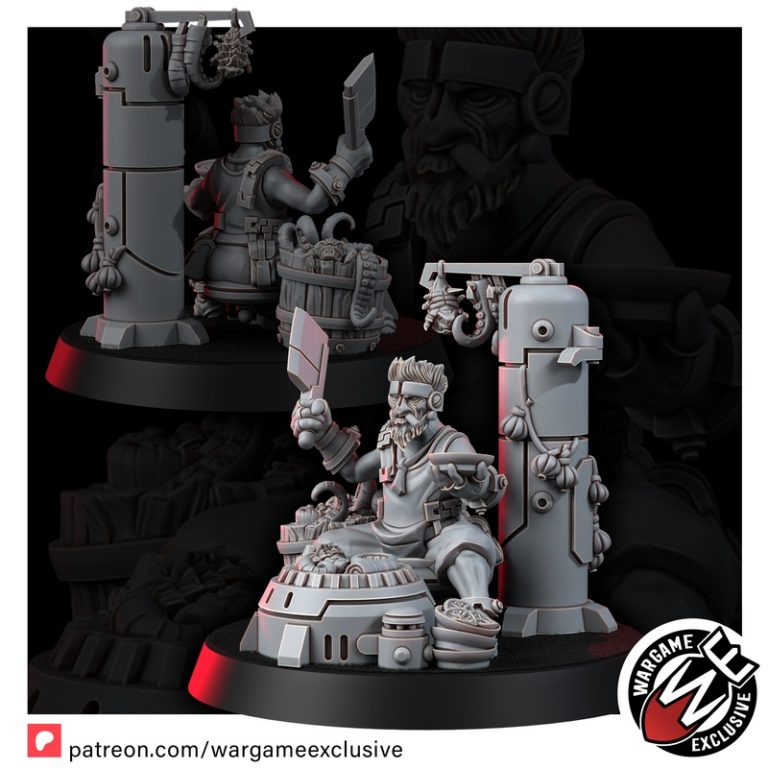 战争游戏独家——涅克罗西蒂黑商人 3D打印模型|Wargame Exclusive – Greater Good the Necrocity Black Traders – 3D Print Model