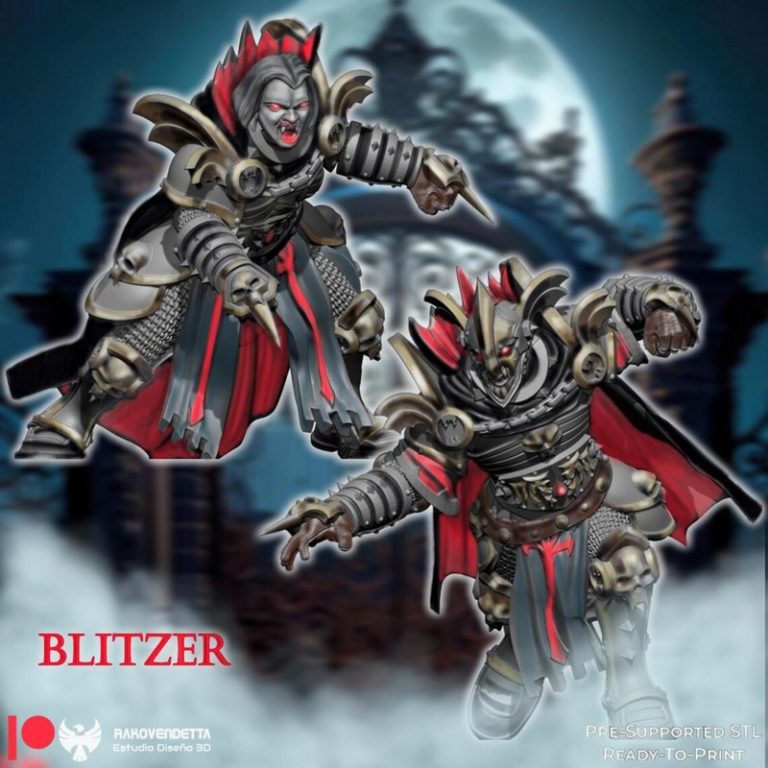 Rakovendetta工作室·吸血鬼幻想足球队3D打印模型|Rakovendetta Estudio – Vampire Fantasy Football Team – 3D Print Model