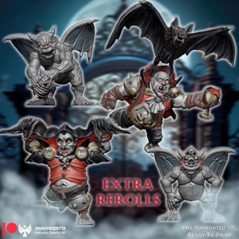 Rakovendetta工作室·吸血鬼幻想足球队3D打印模型|Rakovendetta Estudio – Vampire Fantasy Football Team – 3D Print Model