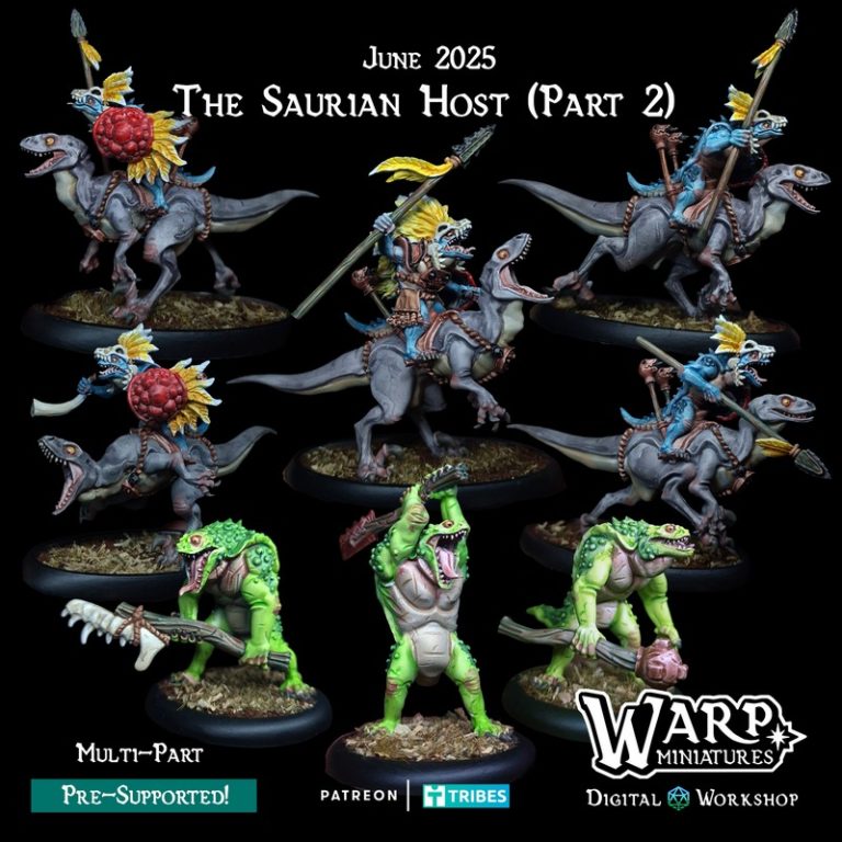 萨里安军团完整包 3D打印模型|Warp Miniatures – The Saurian Host – Full Pack – 3D Print Model