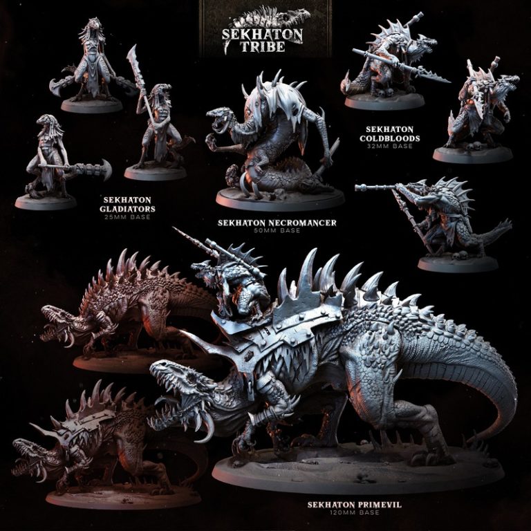 最佳迷你模型——塞克霍顿部落系列第二部分：3D打印模型|Bestiarum Miniatures – Sekhaton Tribes Part 2 – 3D Print Model