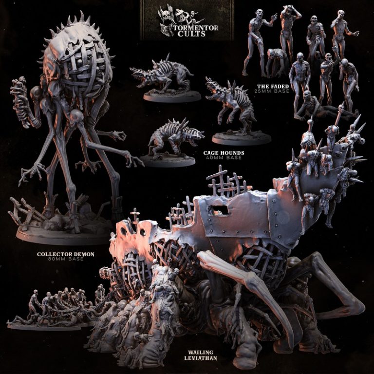 Bestiarum迷你模型——折磨教派系列第四部：3D打印角色模型|Bestiarum Miniatures – Tormentor Cults Part 4 – 3D Print Model