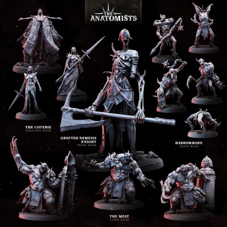 最佳生物模型——解剖学家系列——3D打印角色模型|Bestiarum Miniatures – The Anatomists – 3D Print Model