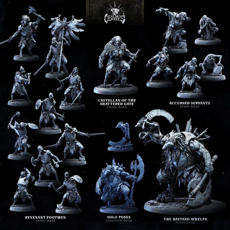 Bestiarum迷你模型——卡伦堡第三部分：3D打印角色模型|Bestiarum Miniatures – Calden Keep Part 3 – 3D Print Model