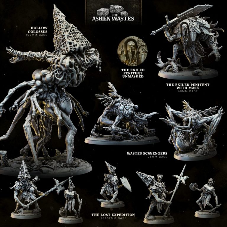 灰烬荒原的异形——3D打印模型|Bestiarum Miniatures – Abominations of the Ashen Wastes – 3D Print Model