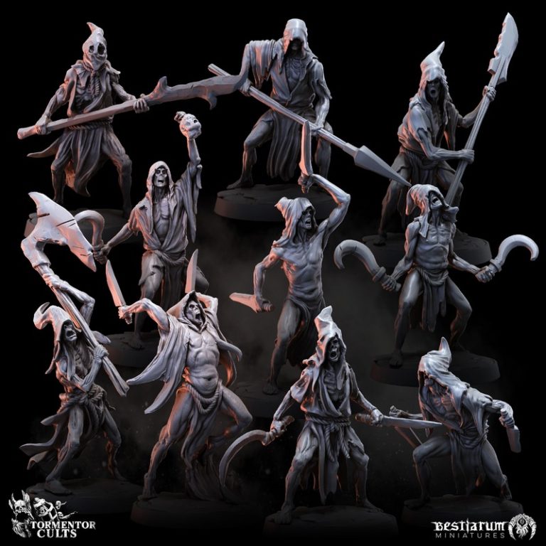 Bestiarum迷你模型：折磨教派·二月2024版3D打印模型|Bestiarum Miniatures – Tormentor Cults – February 2024 – 3D Print Model