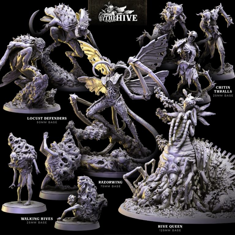 蜂巢系列3D打印模型|Bestiarum Miniatures – The Hive – February 2024 – 3D Print Model