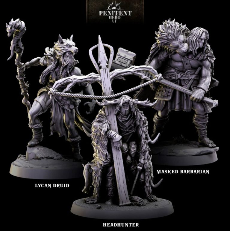 最佳幻想迷你模型——忏悔英雄——2024年3D打印模型|Bestiarum Miniatures – Penitent Hero – January 2024 – 3D Print Model