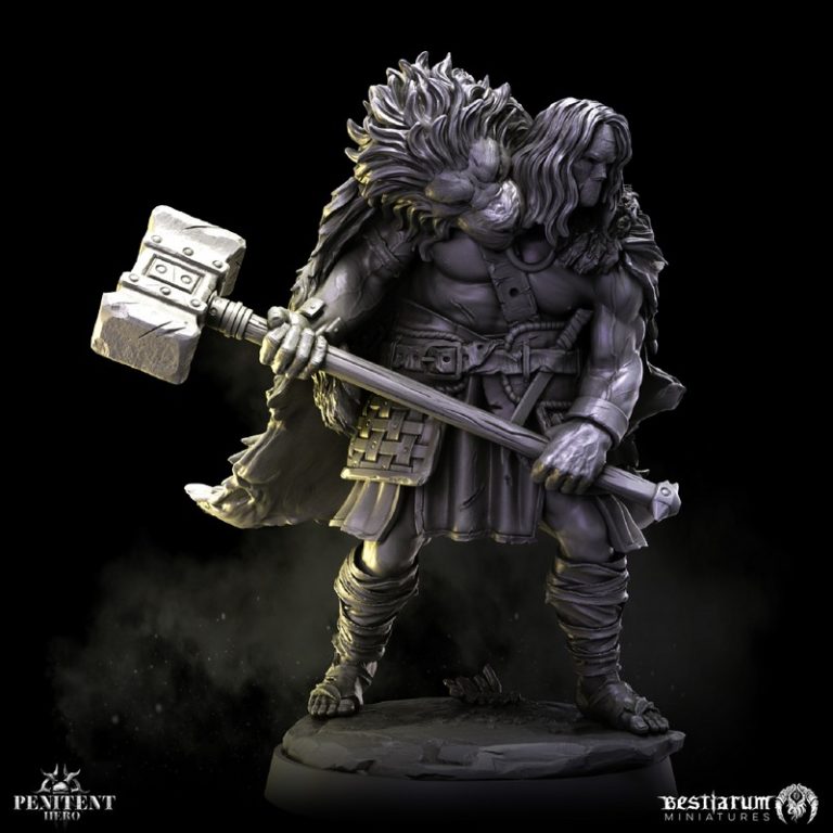 最佳幻想迷你模型——忏悔英雄——2024年3D打印模型|Bestiarum Miniatures – Penitent Hero – January 2024 – 3D Print Model