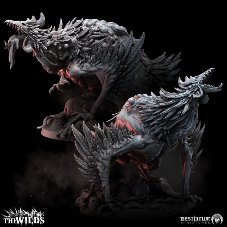 Bestiarum迷你模型：荒野系列——2024年1月3D打印作品|Bestiarum Miniatures – The Wilds – January 2024 – 3D Print Model
