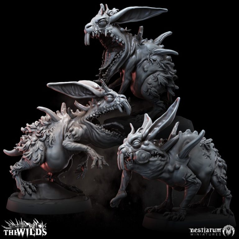 Bestiarum迷你模型：荒野系列——2024年1月3D打印作品|Bestiarum Miniatures – The Wilds – January 2024 – 3D Print Model