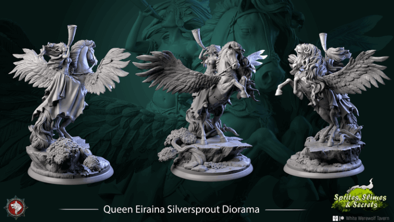 白狼酒馆3D打印模型：精灵、 slime与秘密|White Werewolf Tavern – May 2025 – Sprites Slimes and Secrets – 3D Print Model