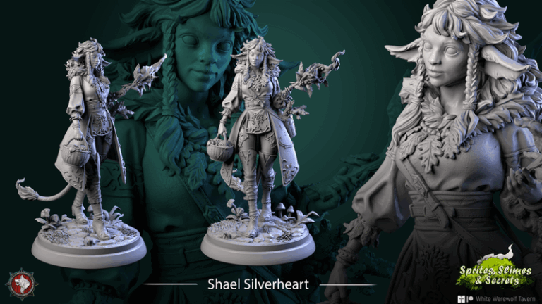 白狼酒馆3D打印模型：精灵、 slime与秘密|White Werewolf Tavern – May 2025 – Sprites Slimes and Secrets – 3D Print Model