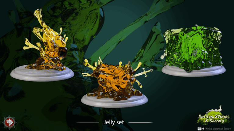 白狼酒馆3D打印模型：精灵、 slime与秘密|White Werewolf Tavern – May 2025 – Sprites Slimes and Secrets – 3D Print Model