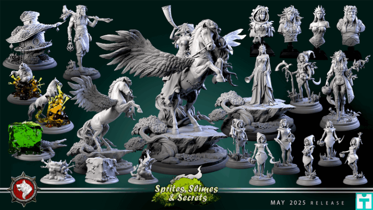 白狼酒馆3D打印模型：精灵、 slime与秘密|White Werewolf Tavern – May 2025 – Sprites Slimes and Secrets – 3D Print Model