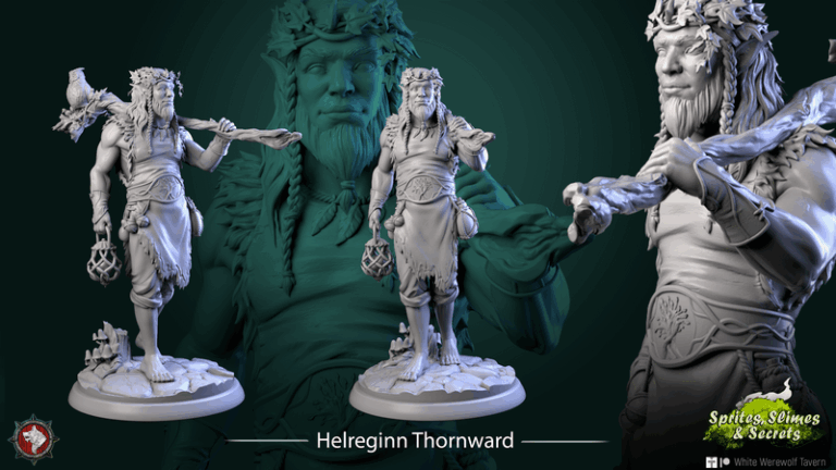 白狼酒馆3D打印模型：精灵、 slime与秘密|White Werewolf Tavern – May 2025 – Sprites Slimes and Secrets – 3D Print Model