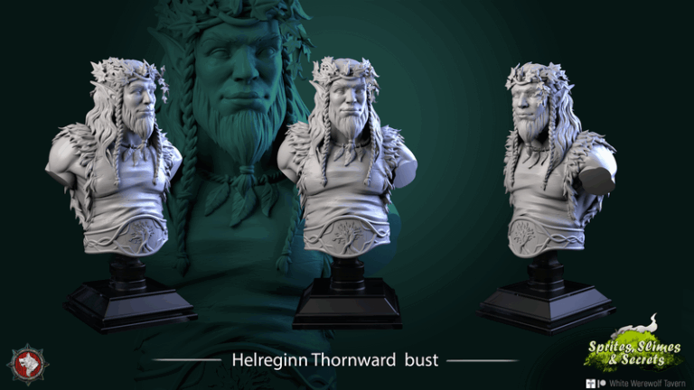 白狼酒馆3D打印模型：精灵、 slime与秘密|White Werewolf Tavern – May 2025 – Sprites Slimes and Secrets – 3D Print Model