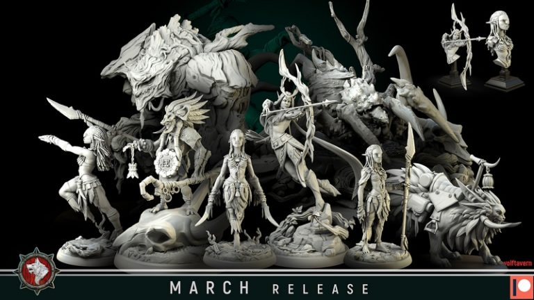 白狼酒馆——3D打印模型：荒原掠夺者|White Werewolf Tavern – March 2021 – Barren Raiders – 3D Print Model