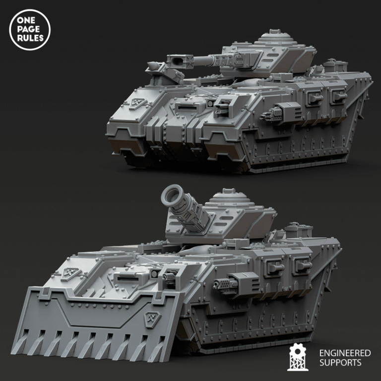 人类防御部队——战坦克 3D打印模型|Human Defence Force – Battle Tank – 3D Print Model