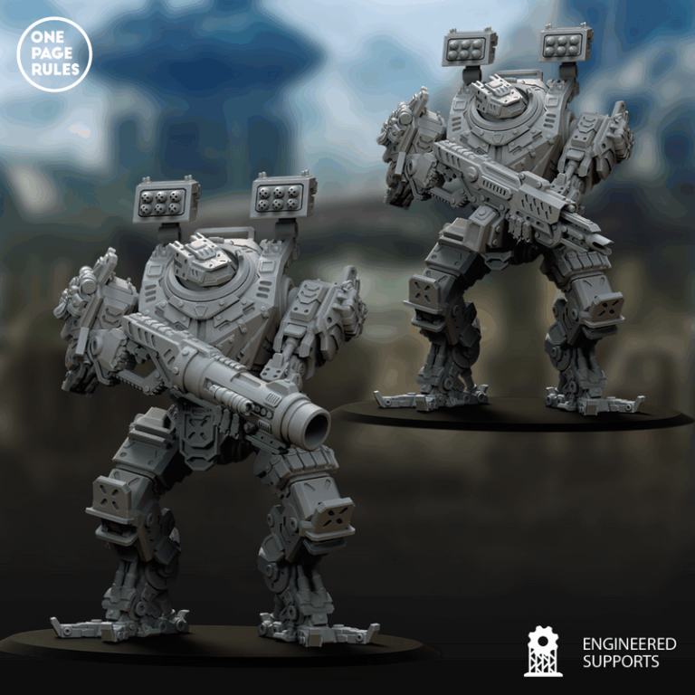 人类防卫部队 - 战术泰坦步行者 - 3D打印模型|Human Defence Force – Tactical Titan Walker – 3D Print Model