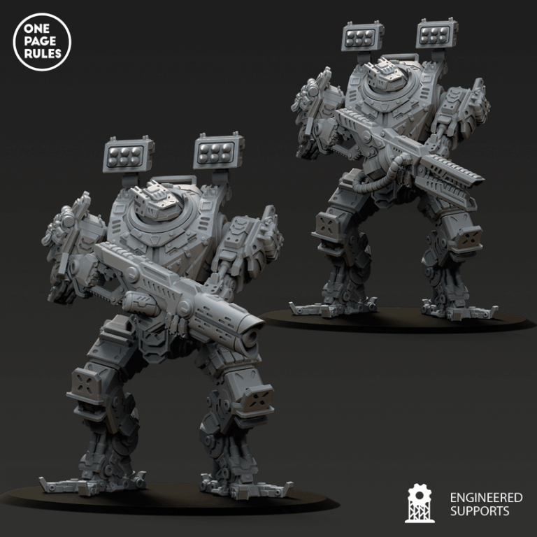 人类防卫部队 - 战术泰坦步行者 - 3D打印模型|Human Defence Force – Tactical Titan Walker – 3D Print Model