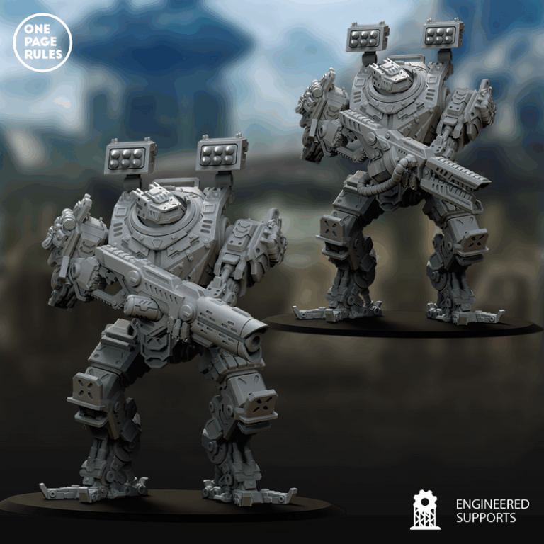 人类防卫部队 - 战术泰坦步行者 - 3D打印模型|Human Defence Force – Tactical Titan Walker – 3D Print Model
