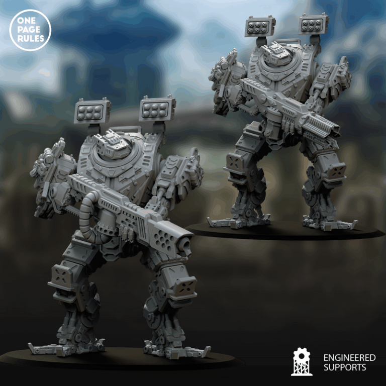 人类防卫部队 - 战术泰坦步行者 - 3D打印模型|Human Defence Force – Tactical Titan Walker – 3D Print Model