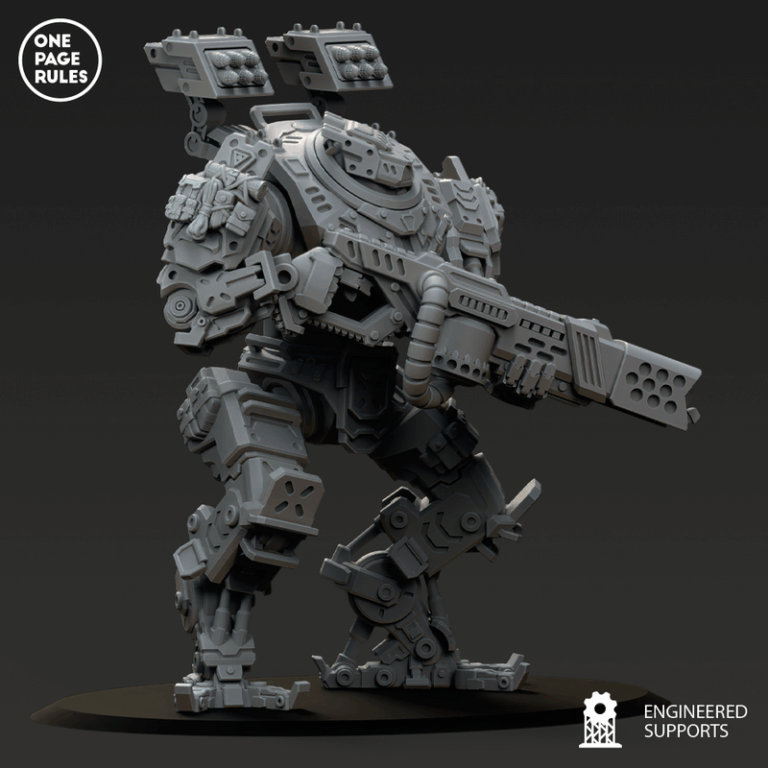 人类防卫部队 - 战术泰坦步行者 - 3D打印模型|Human Defence Force – Tactical Titan Walker – 3D Print Model