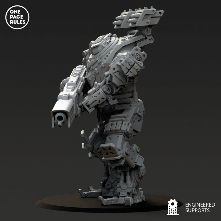 人类防卫部队 - 战术泰坦步行者 - 3D打印模型|Human Defence Force – Tactical Titan Walker – 3D Print Model