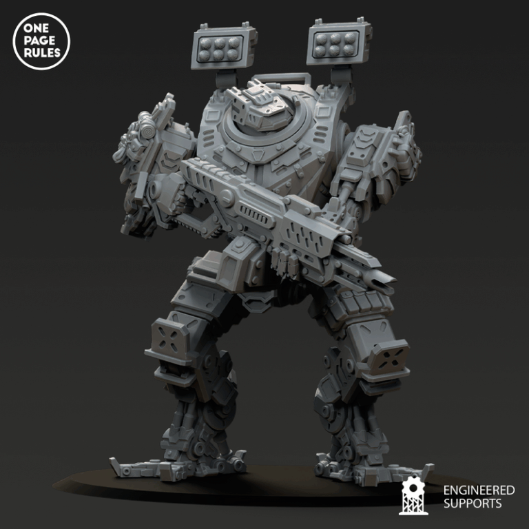 人类防卫部队 - 战术泰坦步行者 - 3D打印模型|Human Defence Force – Tactical Titan Walker – 3D Print Model