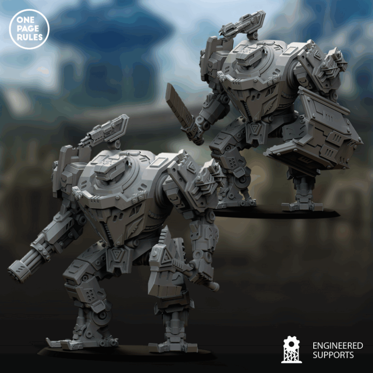 人类防御部队——战斗步行者——3D打印模型|Human Defence Force – Combat Walker – 3D Print Model