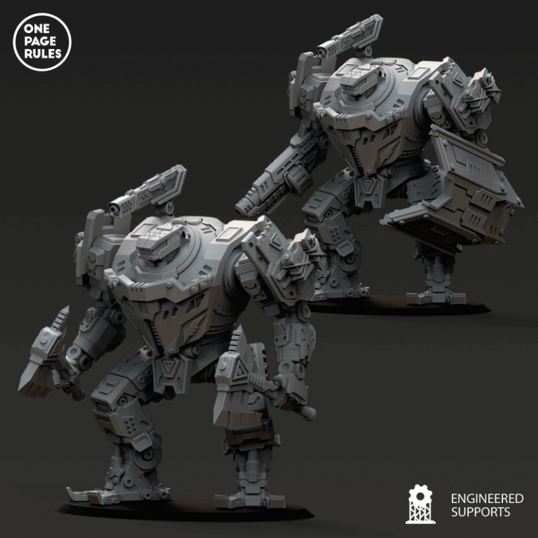 人类防御部队——战斗步行者——3D打印模型|Human Defence Force – Combat Walker – 3D Print Model