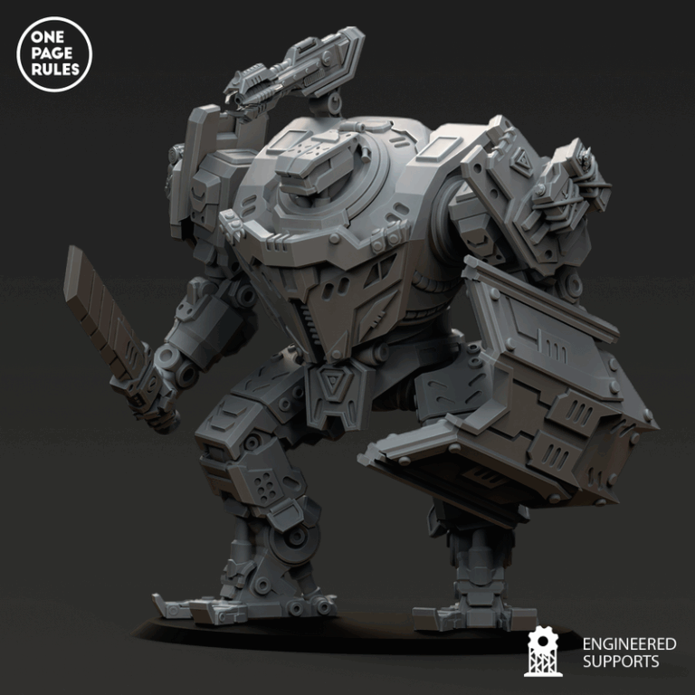 人类防御部队——战斗步行者——3D打印模型|Human Defence Force – Combat Walker – 3D Print Model